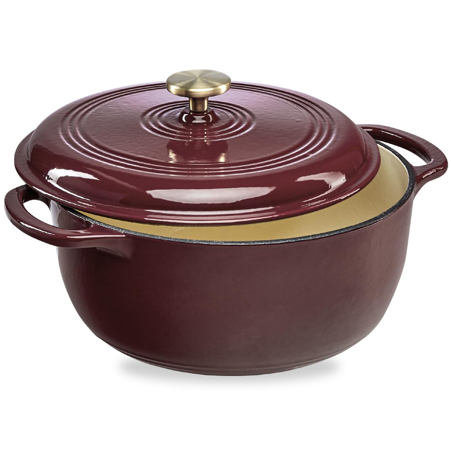 Best Choice Products 7.5 Quart Enamel Cast-Iron Round Dutch Oven, Family Style Heavy-Duty Pre-Seasoned Cookware for Home, Kitchen, Dining Room, Oven Safe w/Lid, Dual Handles - Graphite Gray