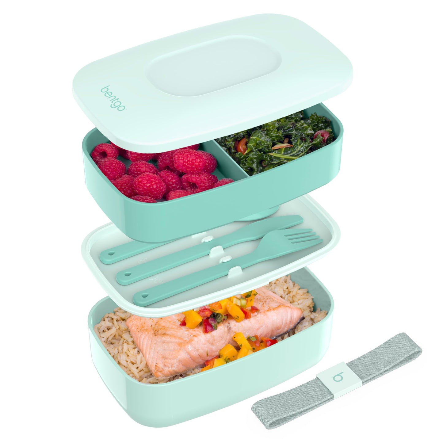 Bentgo Classic Stackable 3-Compartment Adult Bento-Style Lunch Box