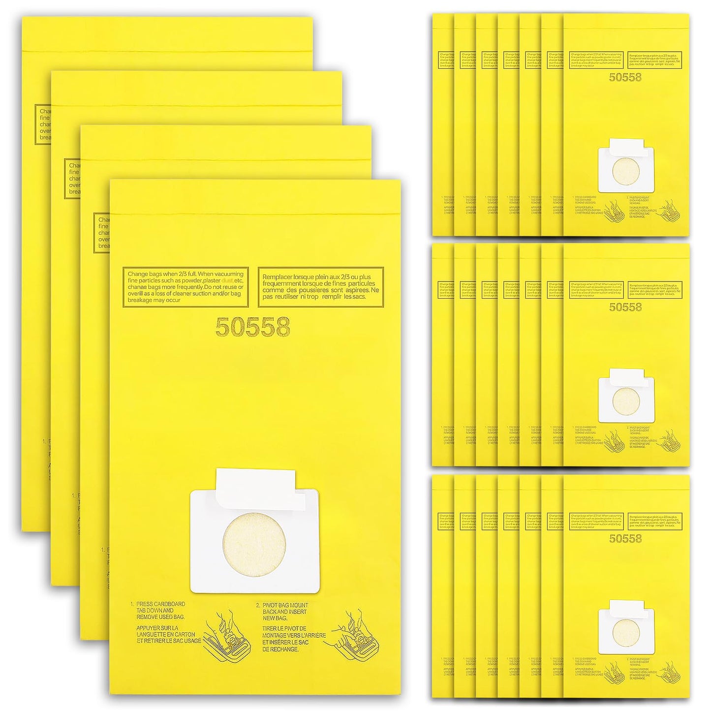 25 Pack Replacement Vacuum Bags Compatible with Kenmore Canister Type C/Q