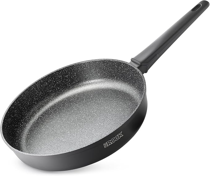 THE ROCK SOHO 12.5-Inch Nonstick Frying Pan – Compact for Urban Kitchens, Nothing Sticks, Never Warps, Lasts Longer, Oven & Dishwasher Safe, Black