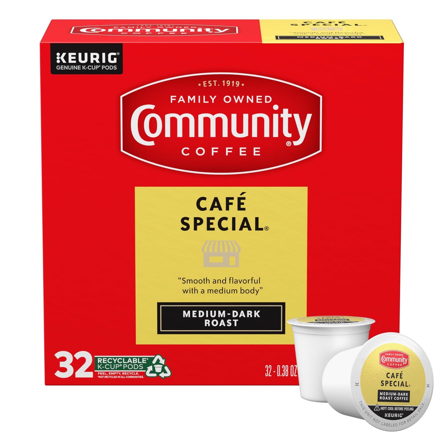 Community Coffee Grandma's Sugar Cookie Keurig K-Cup Pods, Limited Edition Holiday Flavor, Natural Ingredients, 10 Count (Pack of 6)