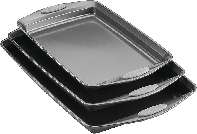 Rachael Ray Nonstick Bakeware Cookie Pan Set, 3-Piece