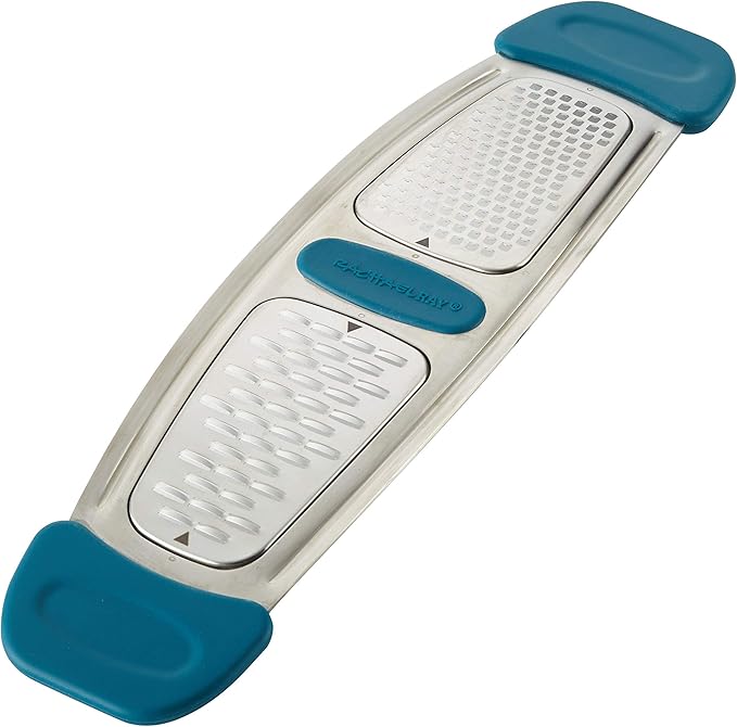 Rachael Ray Tools and Gadgets Stainless Steel Multi Grater for Cheese, Ginger, Garlic, and more, Gray