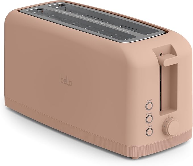 bella Fits-Anywhere™ 2-Slice Slim Toaster, Long Slot & Extra Wide, Surf
