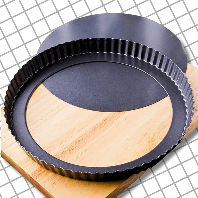 FIDZ PAN 8 Pack Mini Tart Pans 4 Inch with Removable Bottom Round Nonstick Deep Quiche Pan, Heavy Duty Perfect for Baking Fruit Tarts, Quiches & Dessert