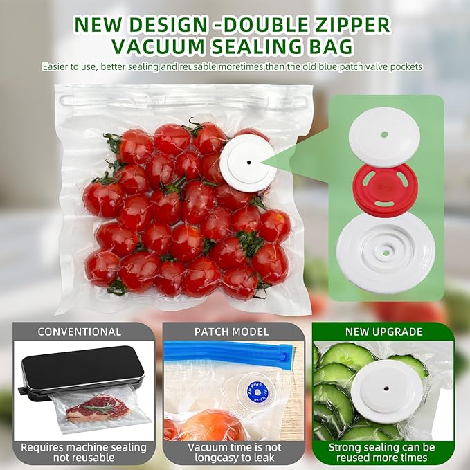 Vacuum Sealer for Food, Handheld Vacuum Sealer For 10X Preservation & Fresh