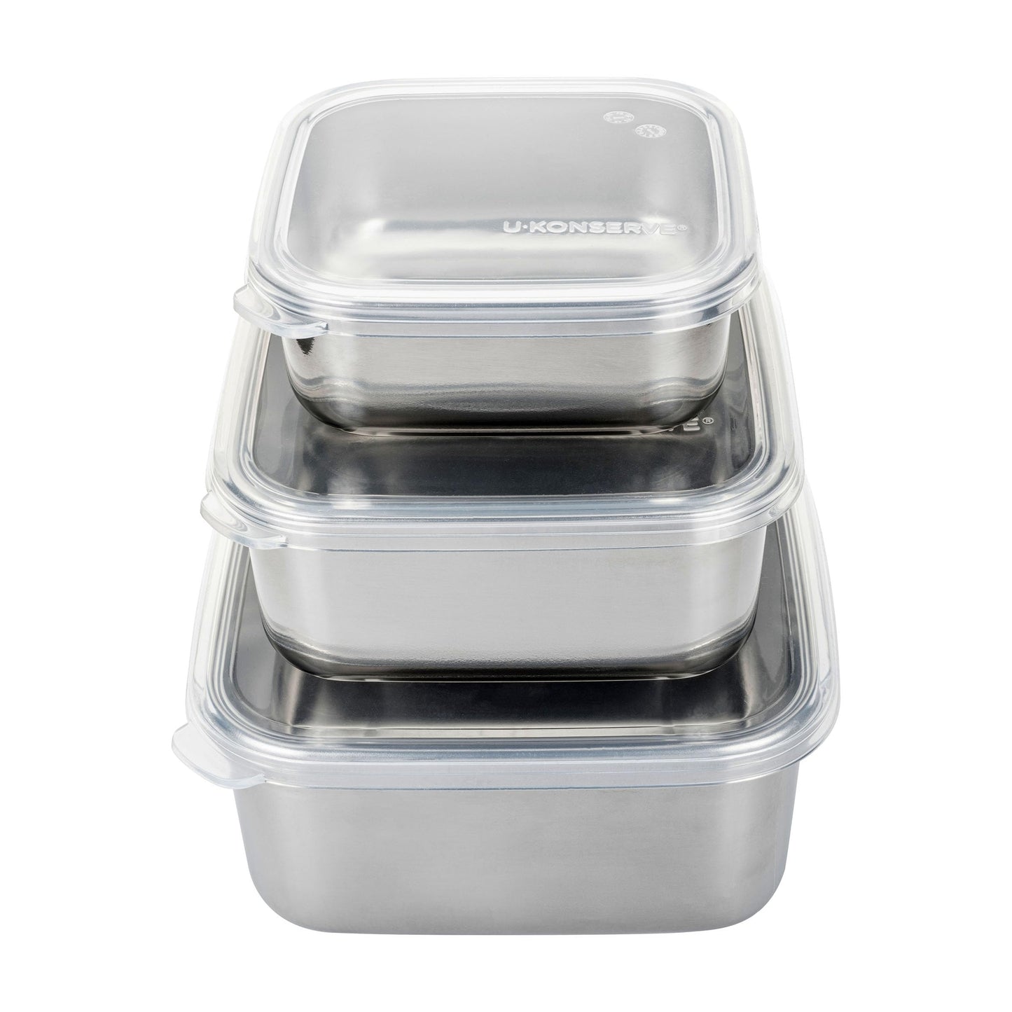U-Konserve 30 oz Stainless Steel Bento Box Food Container Blue Silicone Lid