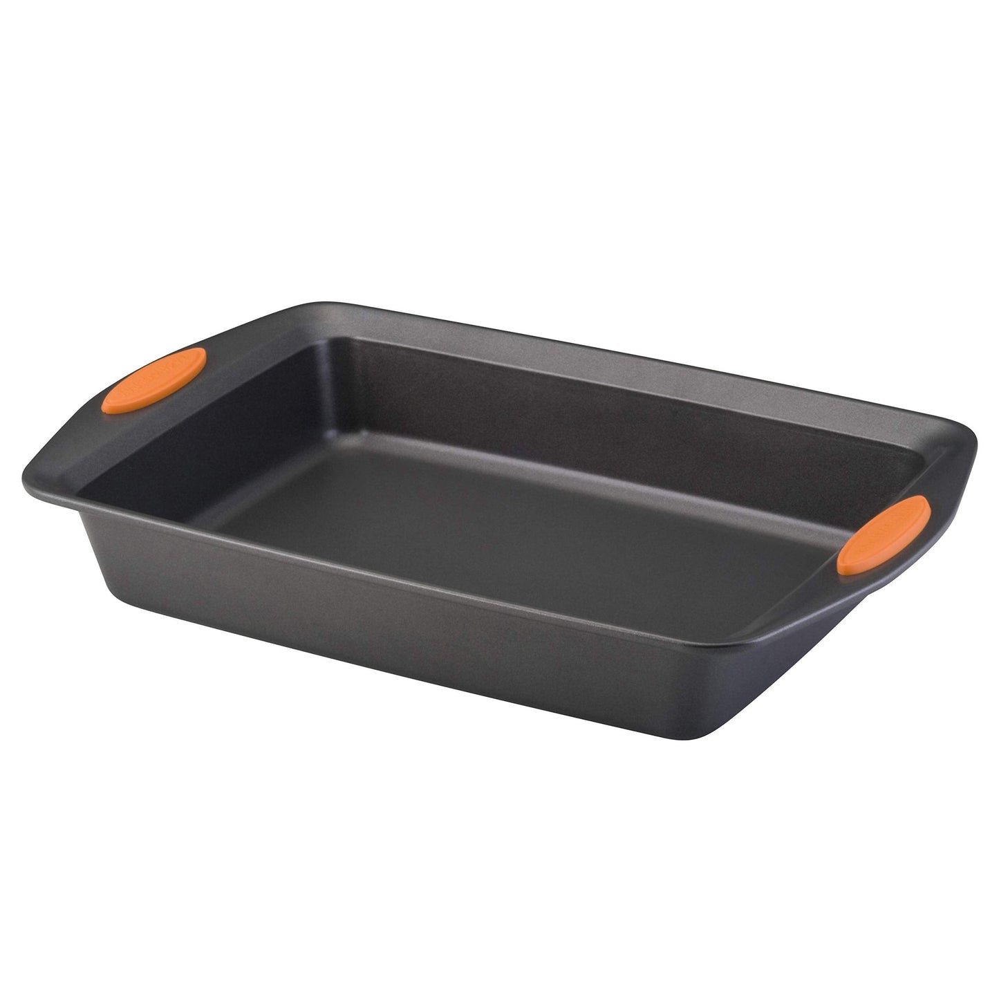 Rachael Ray Cucina Nonstick Baking Pan / Cake Pan With Lid and Grips, Rectangle - 9 Inch x 13 Inch, Brown