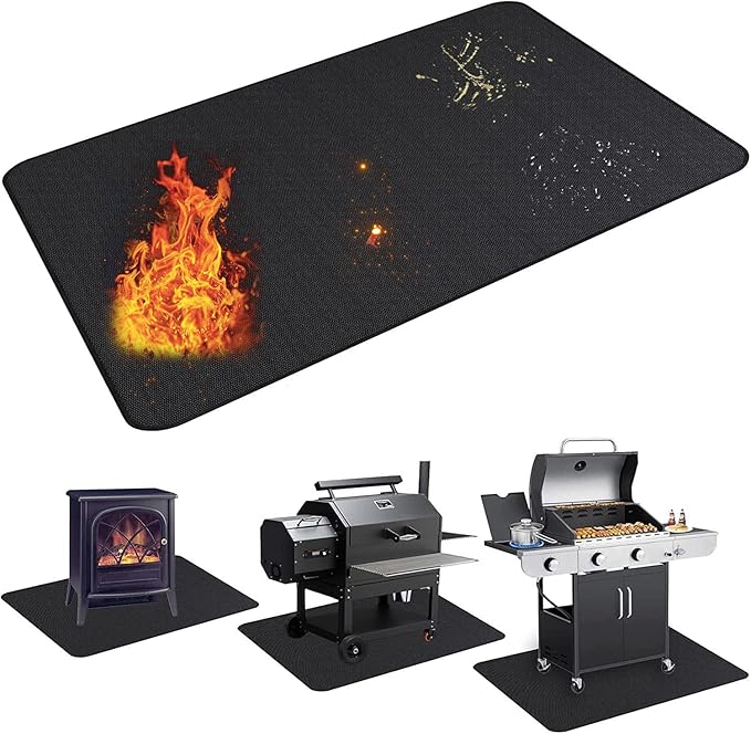 UBeesize 3 Pack Grill Mats for Outdoor Grill, Heavy Duty Grill Mats, Non Stick BBQ Grill Mats & Baking Mats, Resuable and Easy to Clean, Works on Gas Charcoal and Electric BBQ-15.75 x 13 Inch