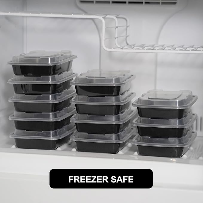 Freshware Meal Prep Containers [150 Pack] 1 Compartment Food Storage Containers with Lids, Bento Box, BPA Free, Stackable, Microwave/Dishwasher/Freezer Safe (28 oz)