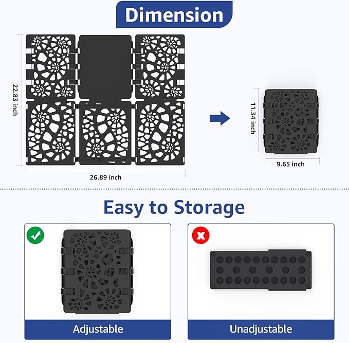 BoxLegend Shirt Folder V1-Plus Tshirt Folding Board Clothes Folder Easy and Fast to Fold Clothes for Adult and Kids Black
