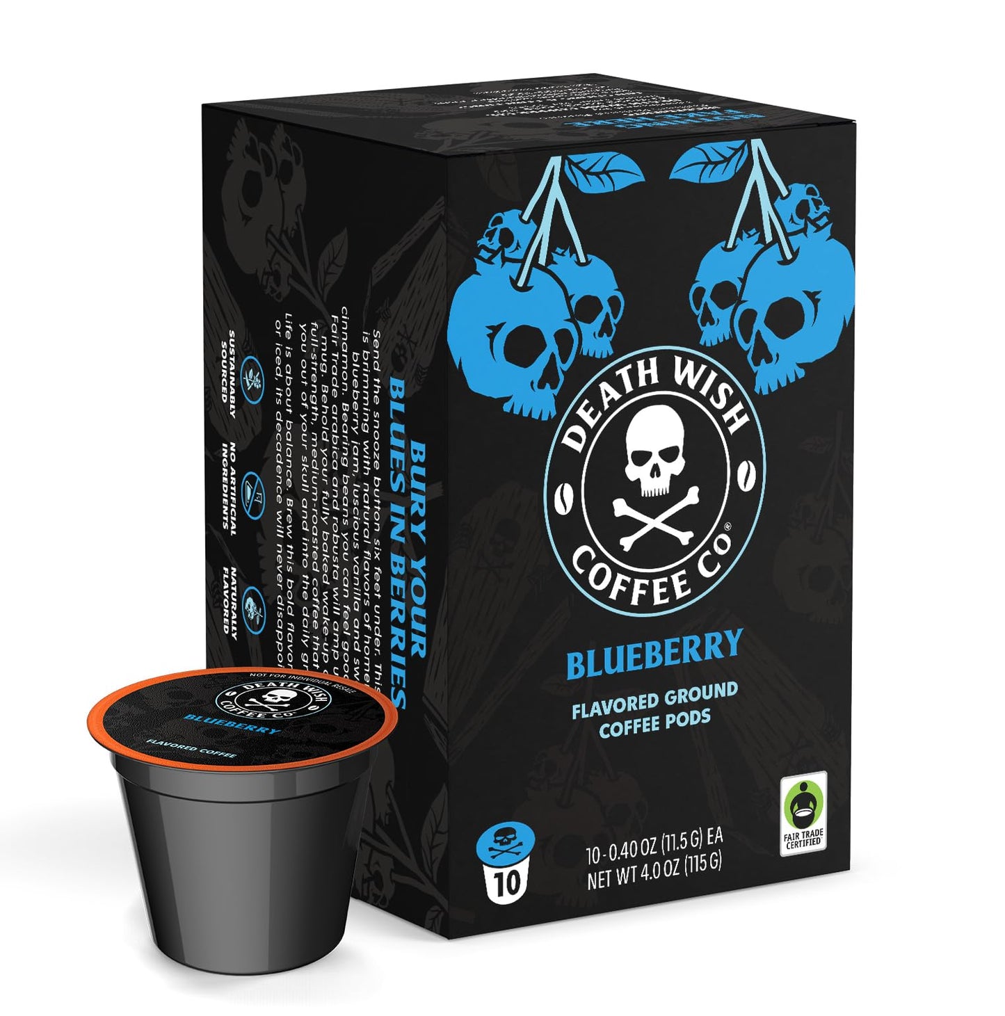 Death Wish Coffee Valhalla Java Medium-Dark Roast Pods, Organic, 50 Count