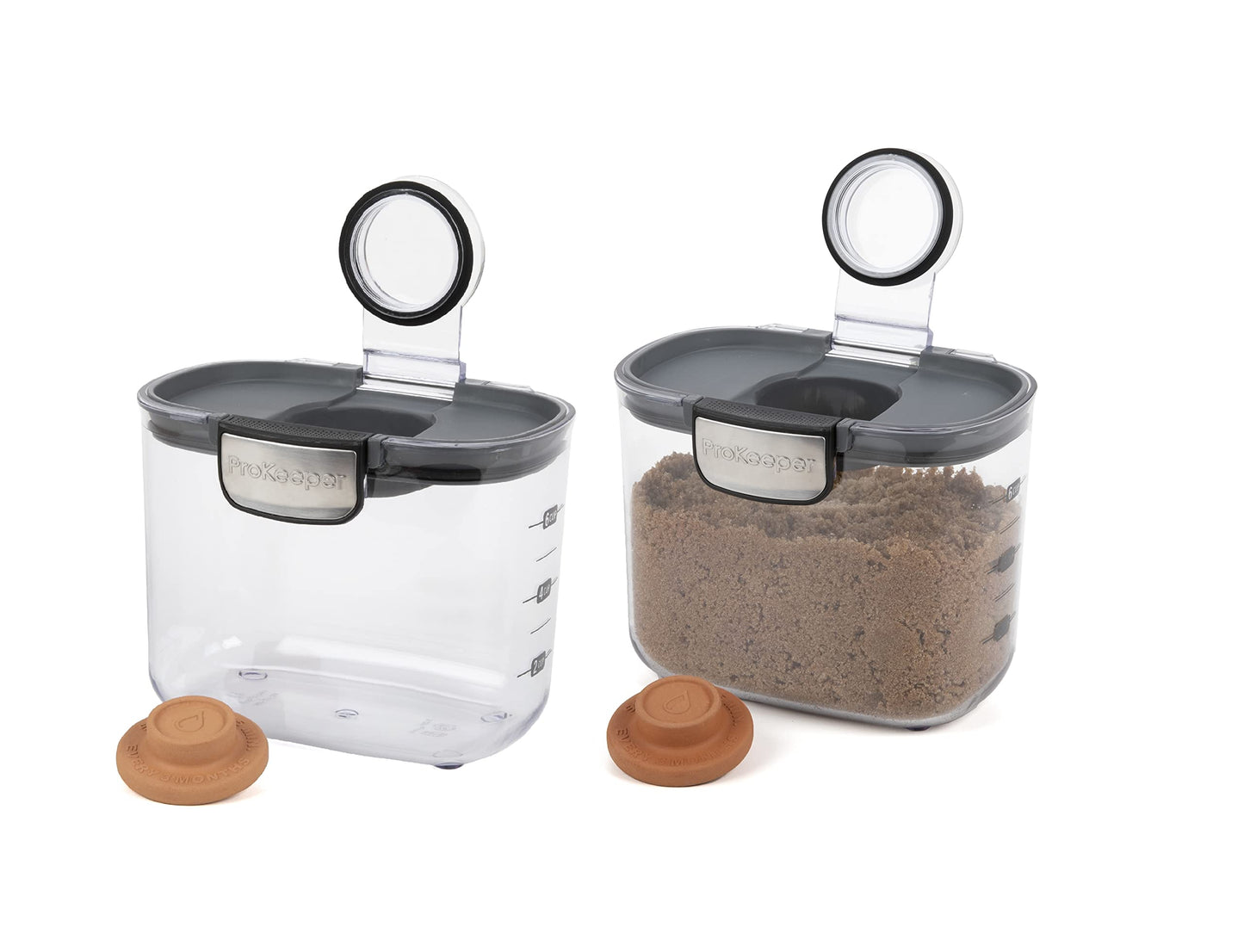 Progressive International ProKeeper+ Clear Plastic Airtight Food Baker's Kitchen Storage Organization Container Canister Set with Magnetic Accessories, 2- Piece Set (Cereal 4.5-Quart)