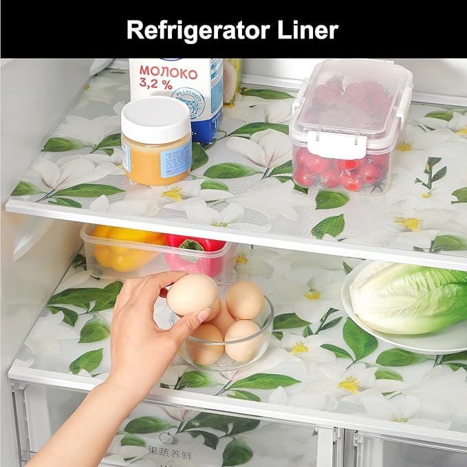Cooyes Shelf Liner – Premium Non-Adhesive Cabinet & Drawer Liner for Kitchen – Waterproof Shelf Paper with Modern Pattern – Durable EVA Cabinet Mat – Easy to Cut （17.5" W x 197" L）