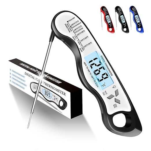 Meat Thermometer Digital, IP67 Waterproof Food Thermometer for Cooking