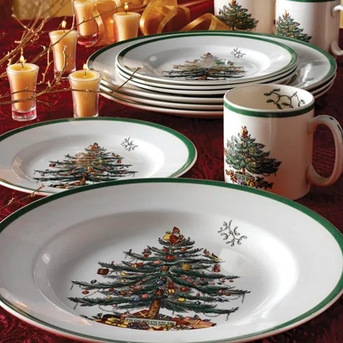 Spode – Christmas Tree – Christmas Tree Melamine 12-Piece Dinnerware Set
