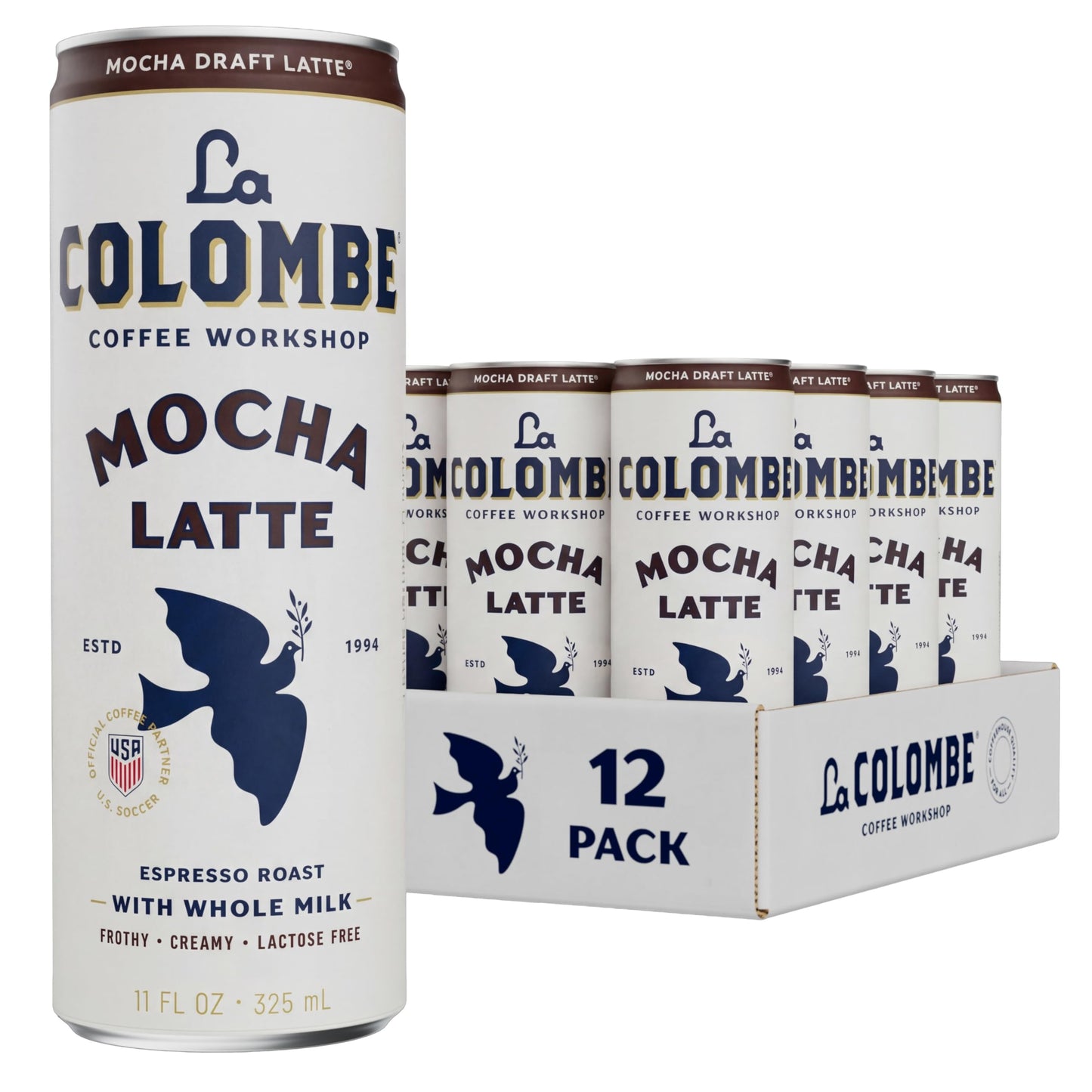 La Colombe Coffee, Triple Draft Latte, 11 fl oz Cans (Pack of 12), Coffeehouse Quality Cold Brew, Specialty Grade Coffee Beans, Ready-to-Drink On-the-Go