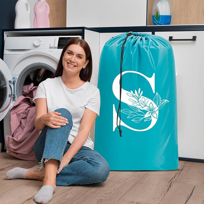 Sylfairy 2 Pack Extra Large Travel Laundry Bag, Dirty Clothes Organizer with Drawstring,Heavy Duty Travel Laundry Bags