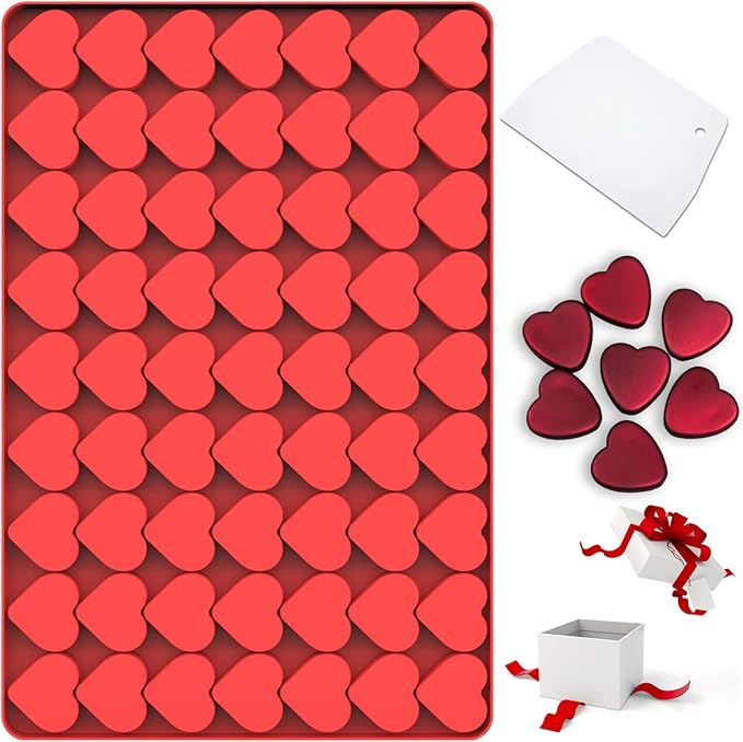 Marijuana Cannabis Hemp Leaf Silicone Molds with 70 Cavities Shaped for Pot Chocolate Candy Gummy, with Baking Scraper
