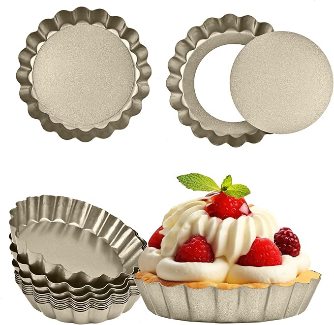 RICHSC-PAN Tart Pan, 9 Inch Tart Pans, Non-Stick Removable Loose Bottom.
