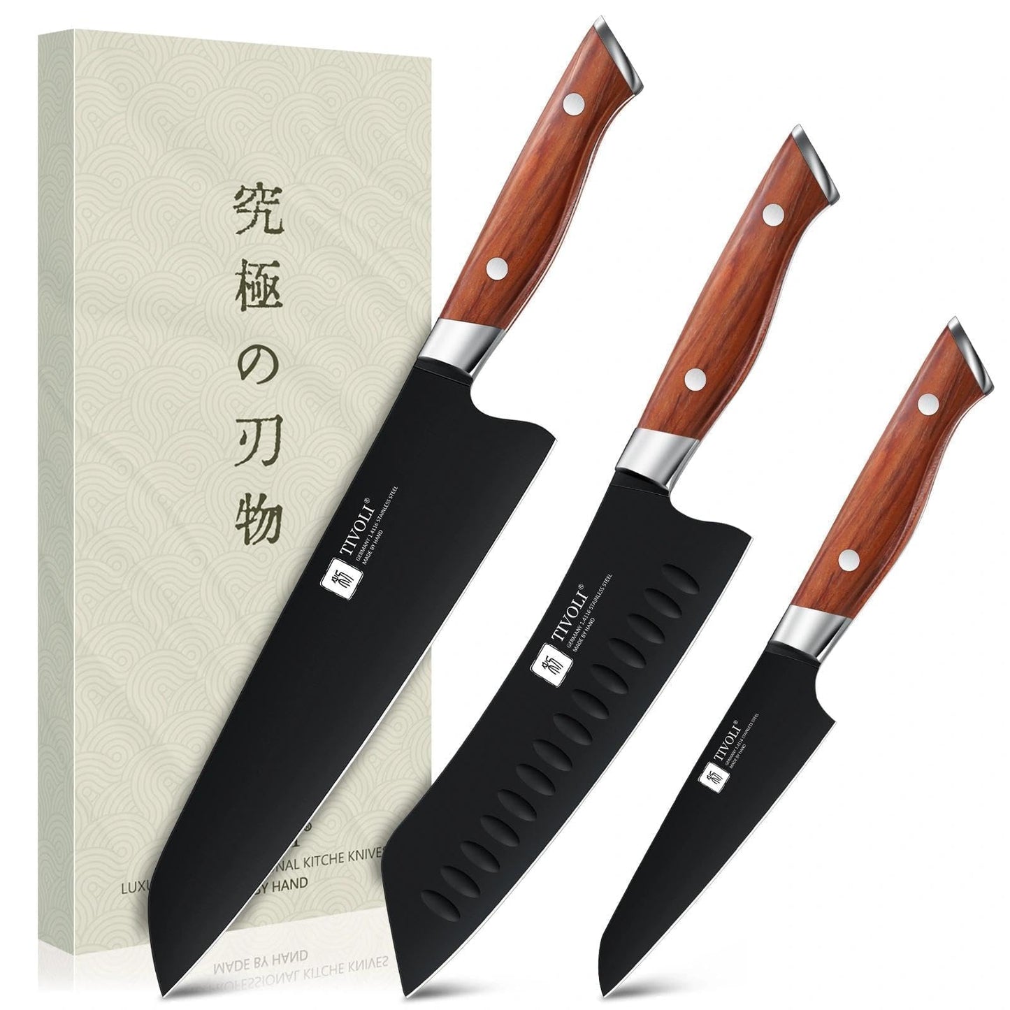 TIVOLI Chef Knife 8 Inch - Cooking Knife Ultra Sharp Deep Cutting Knives