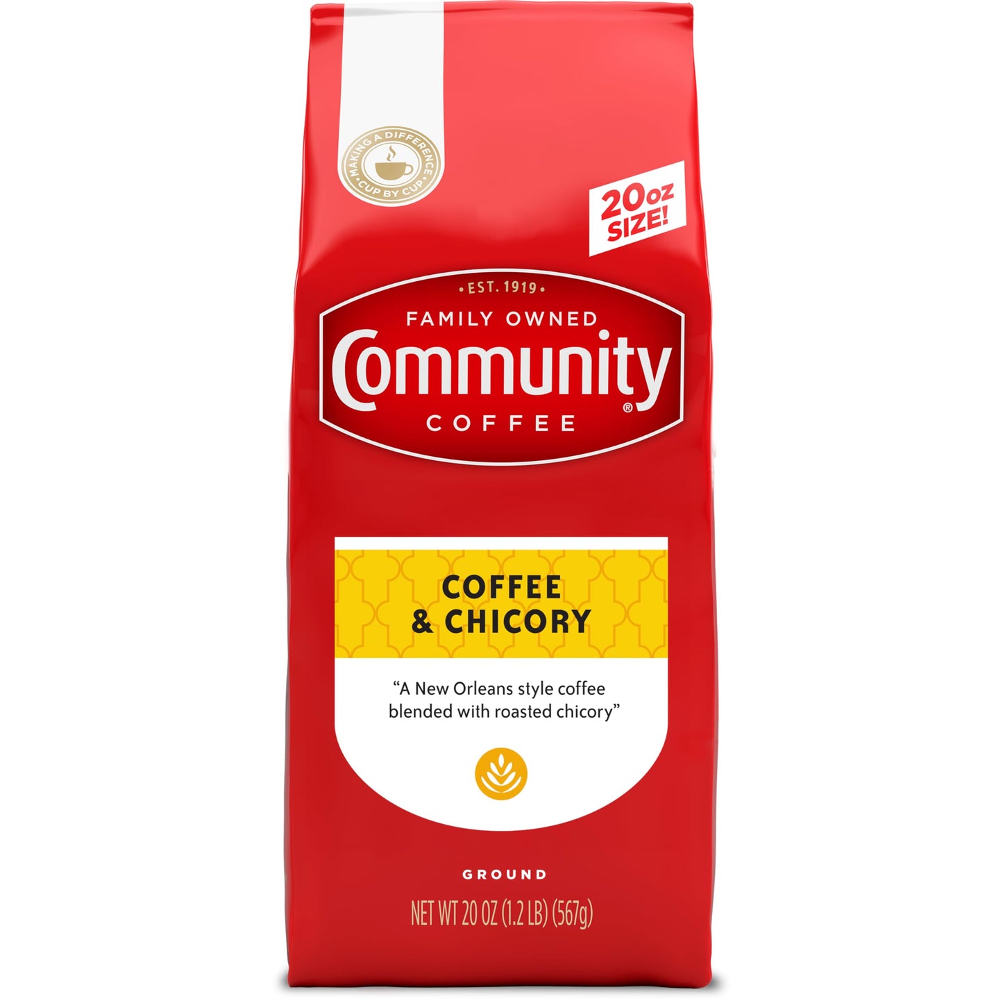 Community Coffee 100% Colombia 72 Ounce, Medium Dark Roast Ground Coffee, 12 Ounce (Pack of 6)