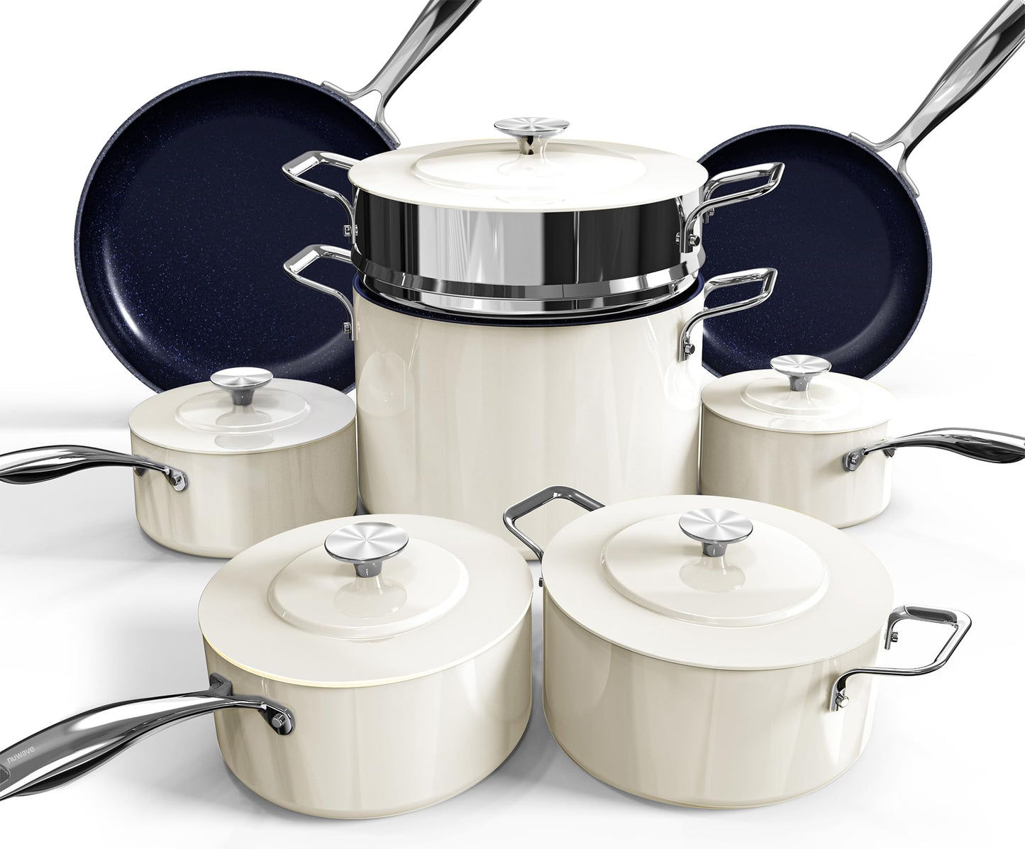 Nuwave Lux 13pc Forged Lightweight Nonstick Ceramic Cookware Set, PFAS-Free