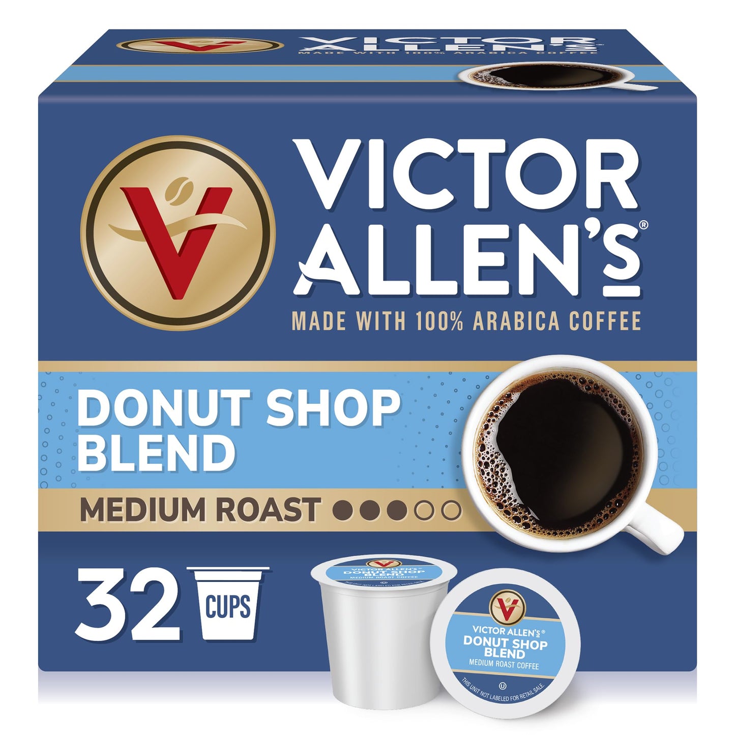 Victor Allen's Coffee Variety Pack (Morning Blend, 100% Colombian, Donut Shop Blend, and French Roast), 42 Count, Single Serve Coffee Pods for Keurig K-Cup Brewers