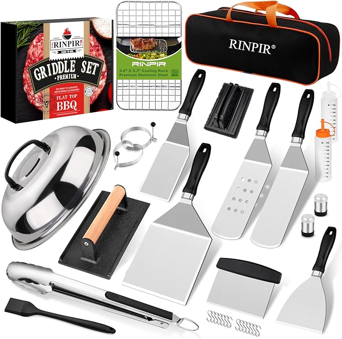 RINPIR 33PCS Griddle Accessories Kit for Blackstone with Melting Dome