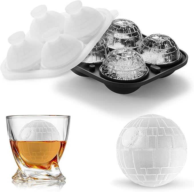 ACOOKEE Novelty Motorcycle Ice Cube Mold, Funny Motorcycle Gifts for Men, Holiday Stocking Stuffers for Men, Large Ice Cube Molds for Whiskey, Bourbon, Cocktails