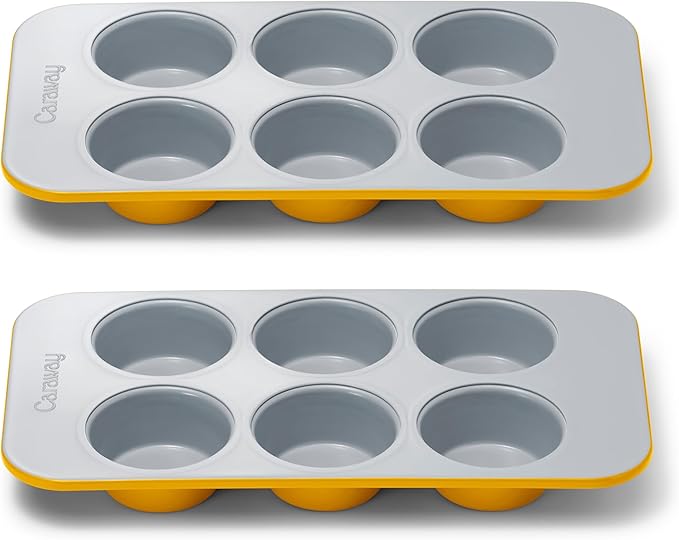 Caraway Non-Stick Ceramic-Coated 12-Cup Muffin Pan Duo