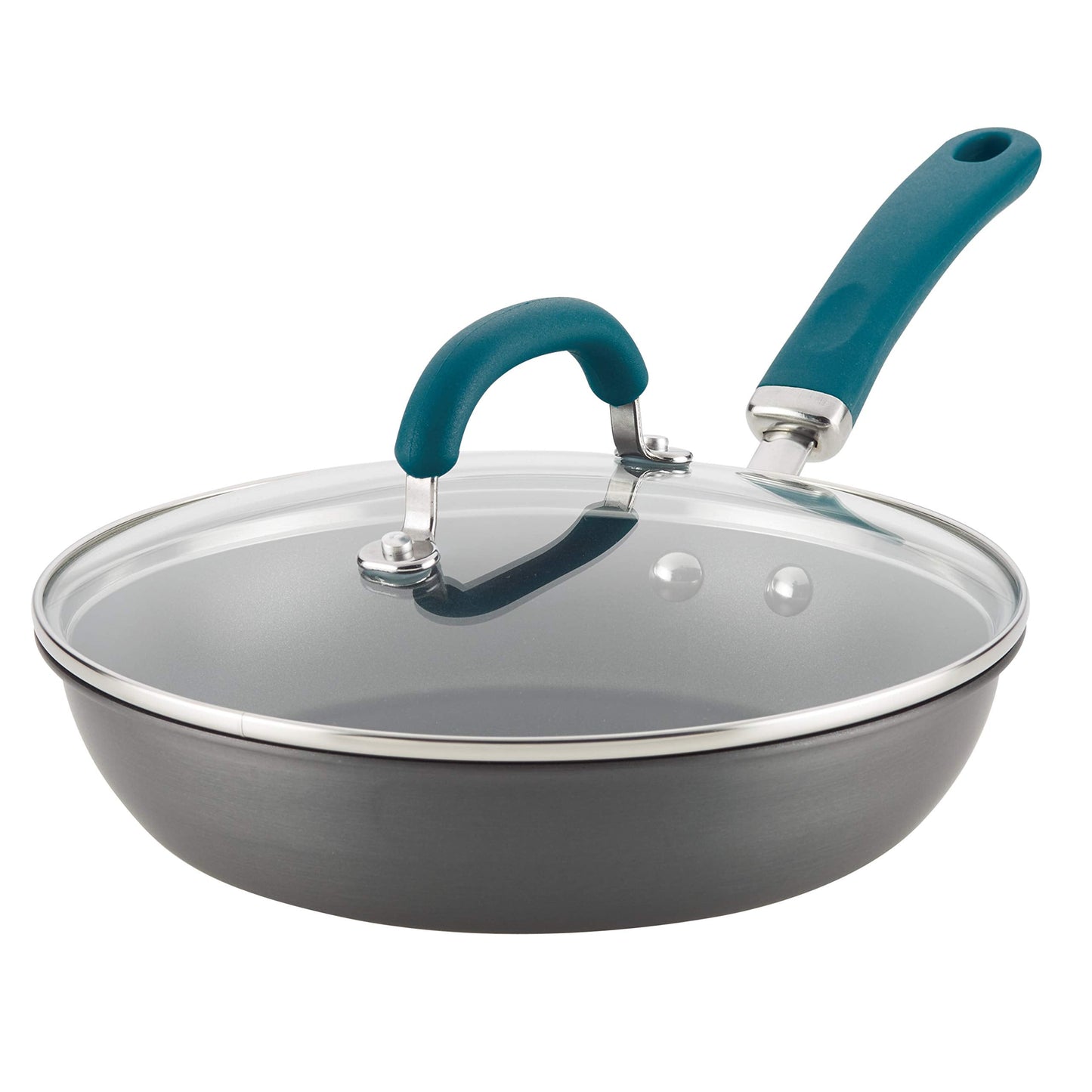 Rachael Ray Create Delicious Deep Hard Anodized Nonstick Frying Pan / Fry Pan / Hard Anodized Skillet - 10.25 Inch, Gray