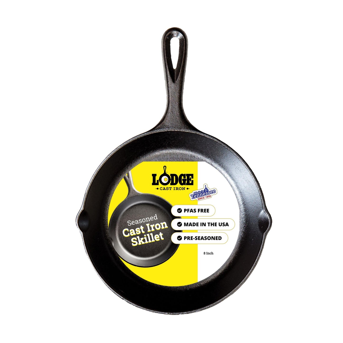 Lodge Pre-Seasoned Cast Iron Skillet, PFAS-Free, 13.25 Inches