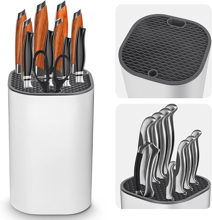 Ninonly Knife Block Without Knives 2 in 1 Detachable Kitchen Knife Holder