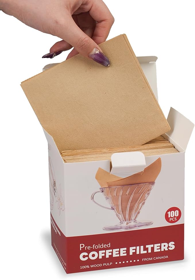 Brew Choice 50ct Pre-folded Cone Coffee Filters, for CHEMEX Coffee Makers