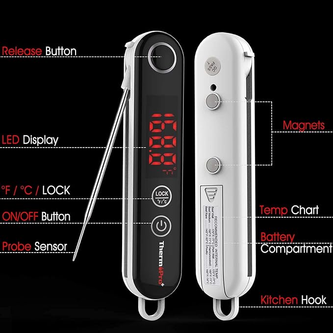 TempPro TempSwift 0.5 Sec Instant Read Meat Thermometer Digital