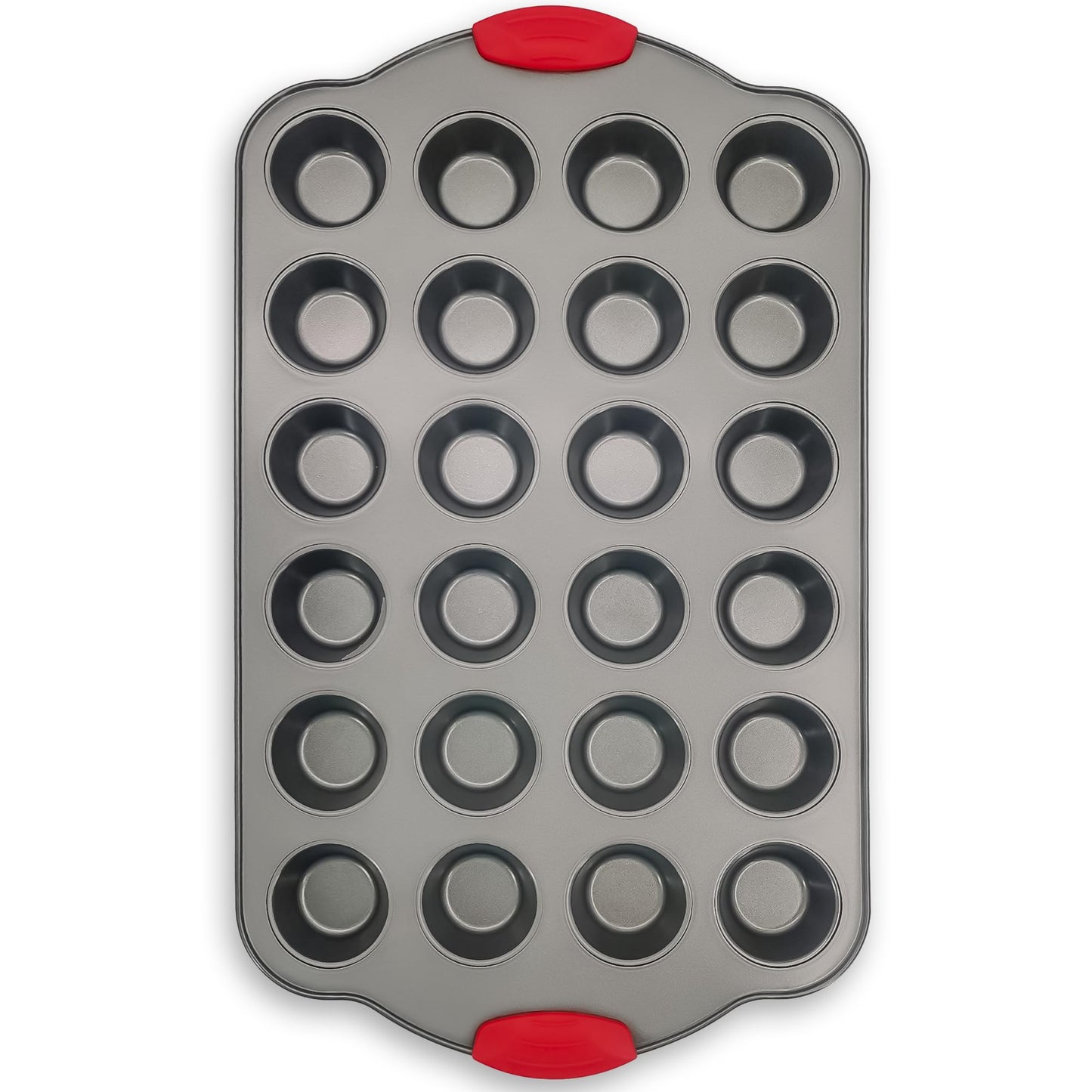 Boxiki Kitchen 12 Cup Mini Muffin Pan with Silicone Muffin Liners. Professional Cupcake Pan for Baking Muffin Mold, Mini Muffin Tin Non-Stick Steel Bakeware