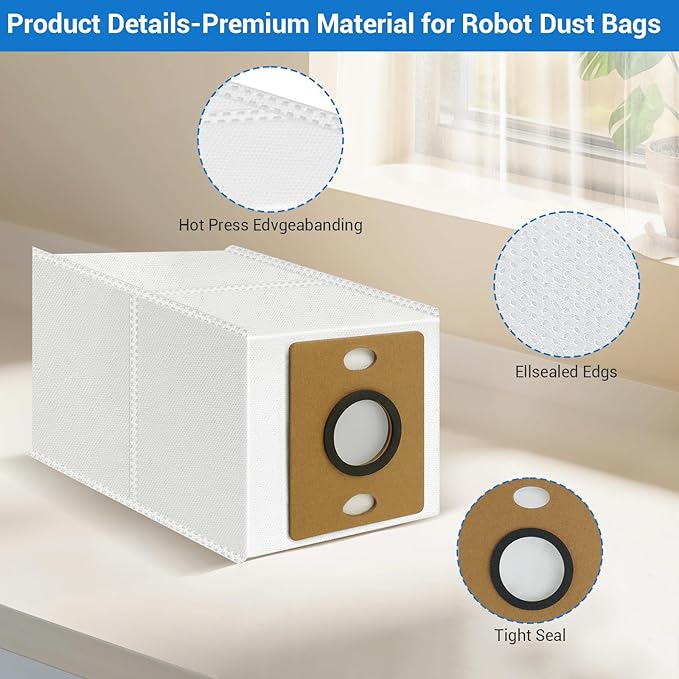 Bluevisk 14 Pack A30 Pro Dust Bags for ILIFE A12 Pro/A30 Pro/V9/V9 Pro/Robot Vacuum Bags 3.2 L Large Capacity Heavy Duty Bags for Home Vacuum