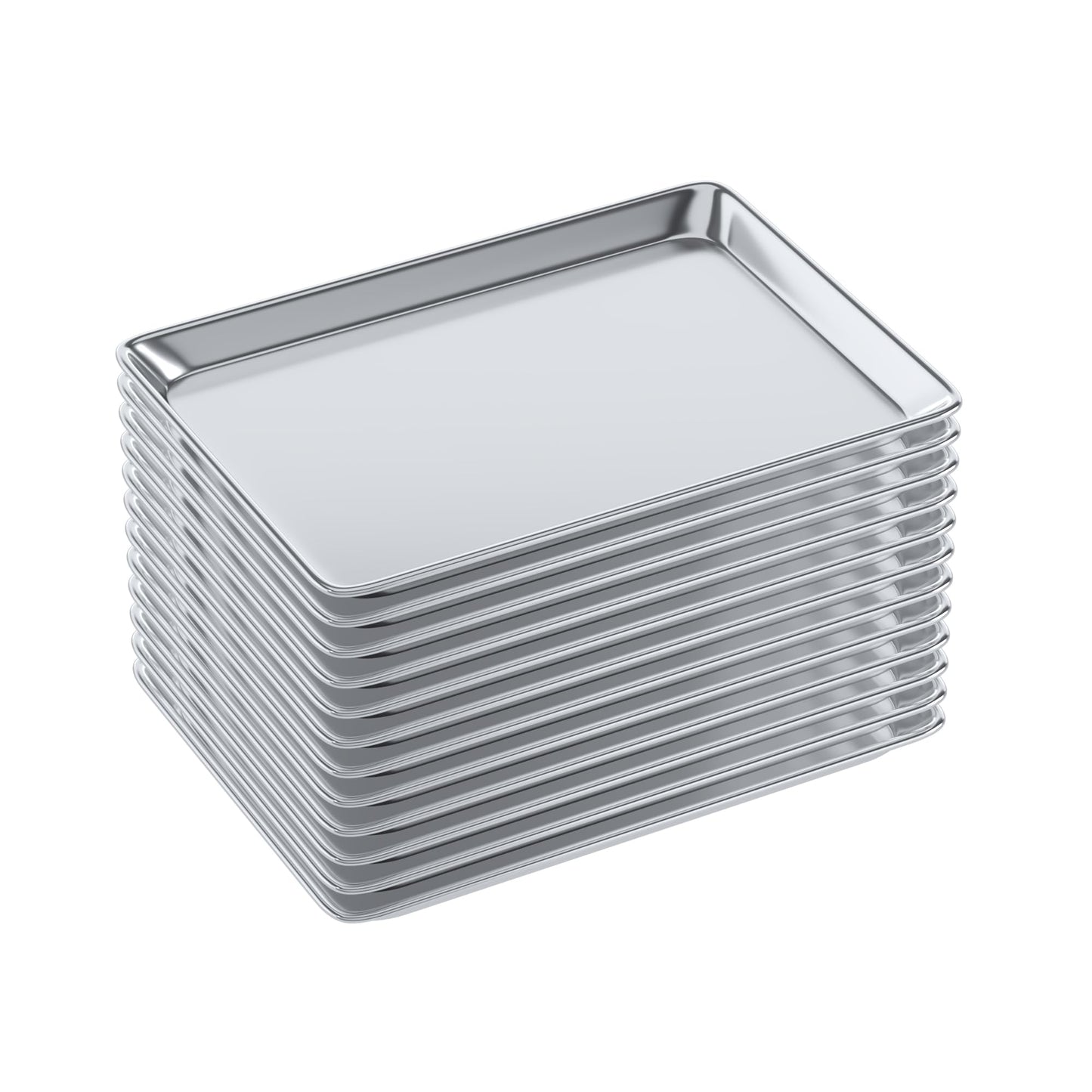 Pack of 6 | 13 in. x 18 in. Half Size Aluminum Bun. / Sheet Pan | Ideal for baking, roasting, cooling, prepping, or storing - a must-have in restaurants, bakeries, and busy kitchens.