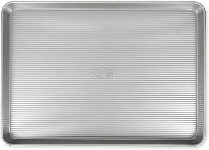 USA Pan Bakeware Mini Sheet Baking Pan Warp Resistant with Nonstick Quick Release Coating, Aluminzed Steel, Set of 2