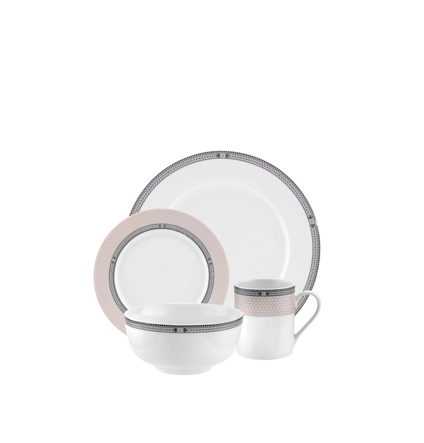 Portmeirion Home Mallorca Dinnerware Set - Blue, Set of 16