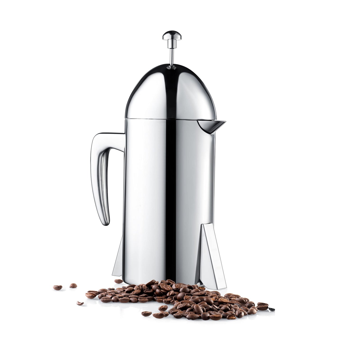 Francois et Mimi Vintage-Style Stainless Steel French Coffee Press, 34-Ounce