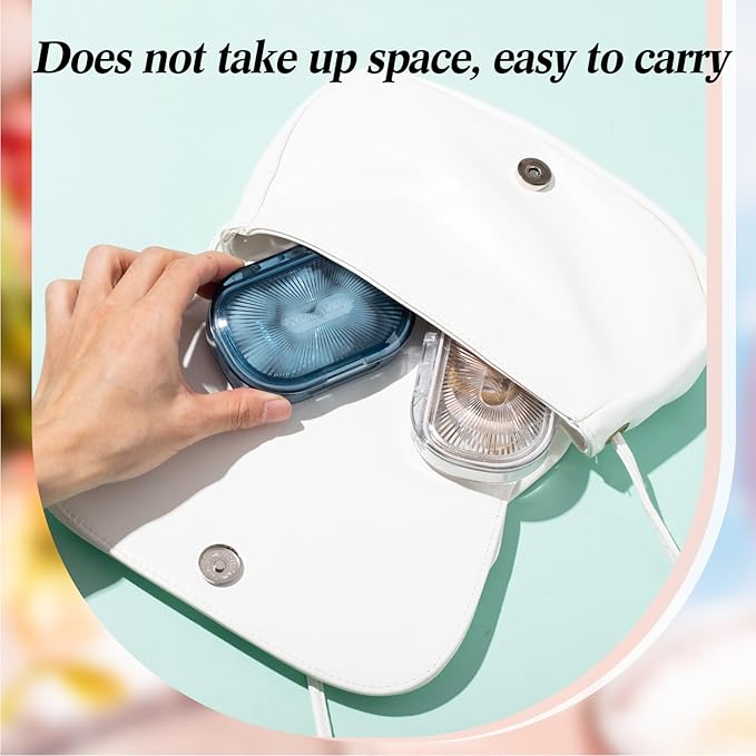 Kigley 4 Pcs Hair Tie Container Small Portable Travel Cotton Swab Holder Dispenser with Lid Plastic Box Storage Containers for Small Items, 3.94 x 2.76 Inch (4 Colors)