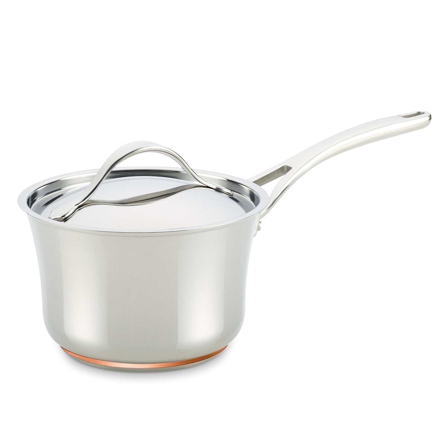 Anolon Nouvelle Stainless Stainless Steel Frying Pan / Fry Pan / Stainless Steel Skillet with Lid - 12 Inch, Silver