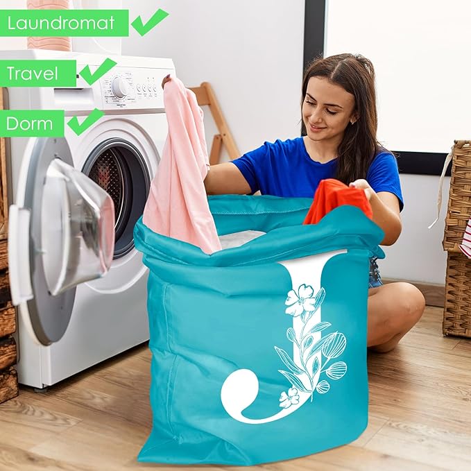 Sylfairy 2 Pack Extra Large Travel Laundry Bag, Dirty Clothes Organizer with Drawstring,Heavy Duty Travel Laundry Bags