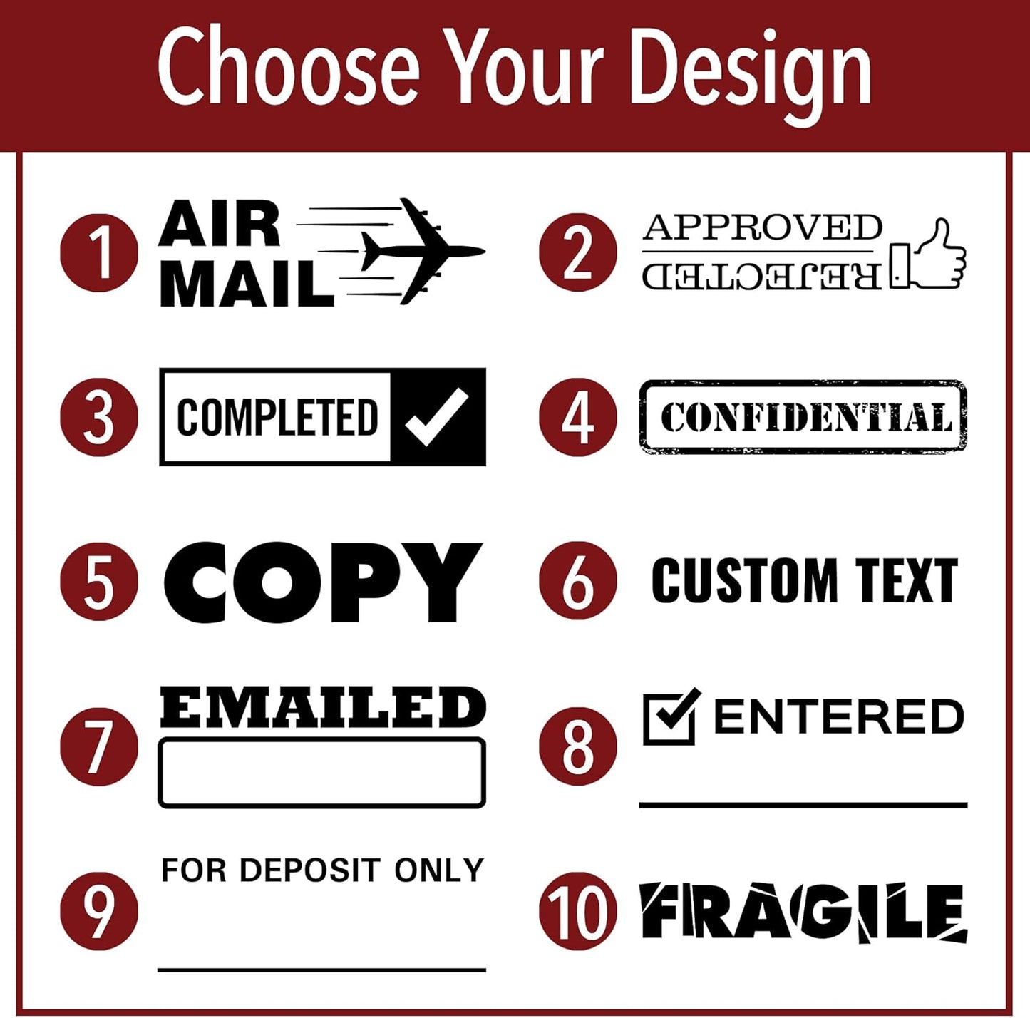 Please Sign & Return Office Stamp | 4 Different Sizes | 20 Designs | Multiple Color Options | Perfect for Quick Validation of Office Documents (Please Sign & Return, Medium)