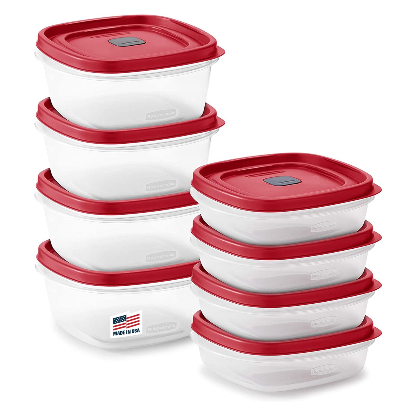 Rubbermaid EasyStore Rectangle, Square, and Round Containers, 34-Piece Set, Food Storage Containers, Food Storage Containers with Lids