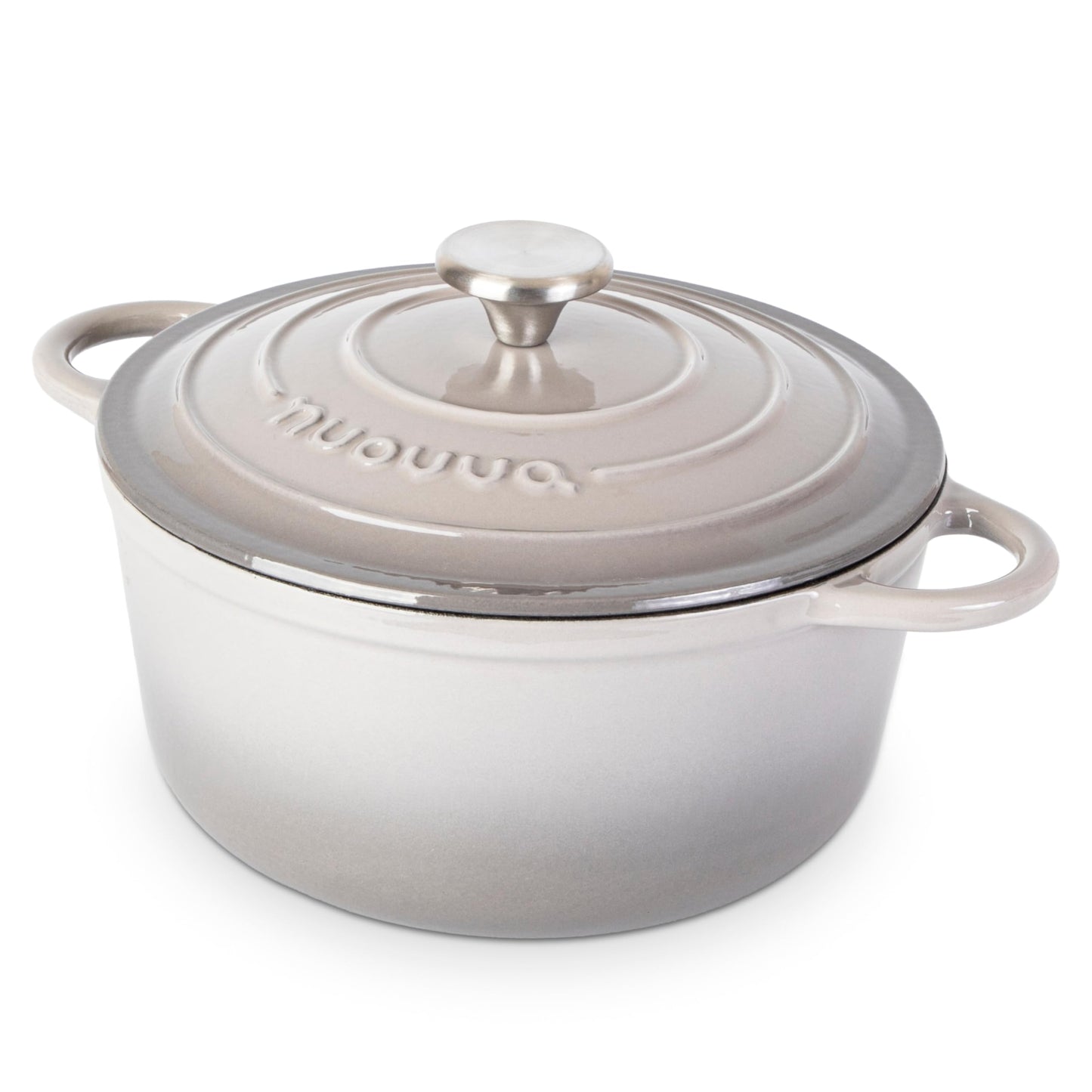 Nuovva Enamelled Cast Iron Dutch Oven Pot with Lid – 6.4 Quart Non Stick Casserole Pot – Heavy Duty & Oven Safe up to 500° F for Bread Baking, Braising, Stews, Roasting – 28cm Black