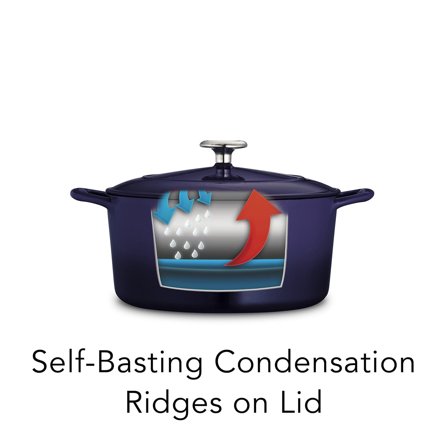 Tramontina Bestow Enameled Cast Iron 7-Qt Oval Dutch Oven Pot with Lid