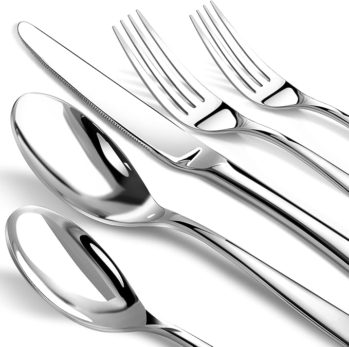 Silverware Set for 8, Heavy Duty Stainless Steel Silverware Set,40 Piece